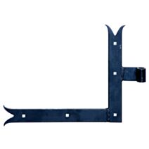 Penture équerre queue de carpe gauche Ø14mm 25x3,5x30cm noir - ALBERTS