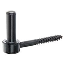 Gond à visser Ø16mm 11cm noir - ALBERTS