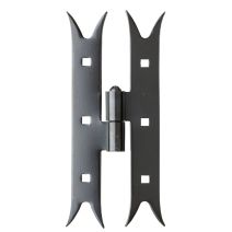 Penture milieu queue de carpe droite 18,5x8,5x3,5x0,3cm noir - ALBERTS