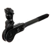 Arrêt de volet à visser tête bergère sans butée noir - ALBERTS