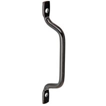 Poignée de porte + de vis fraisés Ø8mm 1,3x17,5cm noir - ALBERTS