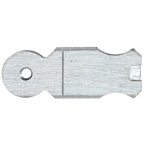 Patte à scellement arrondie Ø5,5mm 3x8x0,25cm - ALBERTS