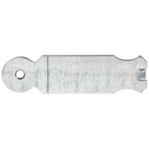 Patte à scellement arrondie Ø5,5mm 3x11x0,25cm - ALBERTS