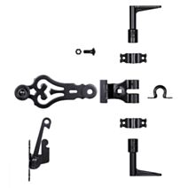 Kit d'accessoires pour espagnolette de volet ronde noir - ALBERTS