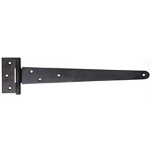 Penture anglaise + trous de vis fraisés Ø6mm 4,6x49,5cm noir - ALBERTS