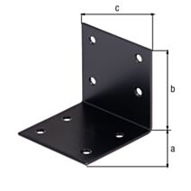 Équerre large noire 60x60x60mm noire - ALBERTS