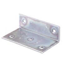 Équerre large côtés inégaux 75x25x2mm Ø4,8mm 5 trous - ALBERTS