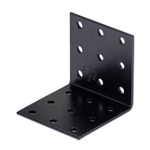 Equerre multi-trous 60x60x60mm noire - ALBERTS