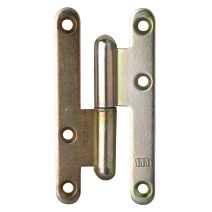 Paumelle universelle bichromatée droite 110x55x3