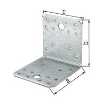 Équerre d'assemblage galvanisée S 100x100x40