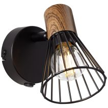 Patère manama bois foncé/noir mat