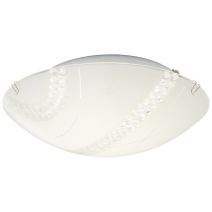 Plafonnier 3 pinola blanc/transparent