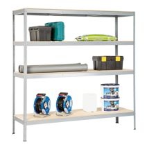 Etagère 4 tablettes Galva 200x20x60cm