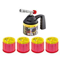 Lot lampe à souder + 4 cartouches butane C200 - ROTHENBERGER