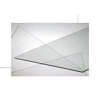 Plaque lisse transparent forte épaisseur 50 x 100 cm +/- 8mm