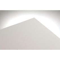 Plaque plane pvc blanche opaque 200 x 100 +/- 3mm