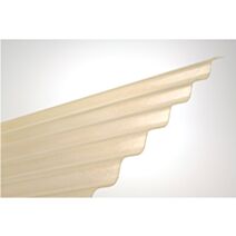 plaque polyester ondulé naturel - PLASTI-BAT