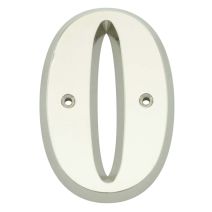chiffre zamak nickel brillant  80 mm   0 - NOVAP
