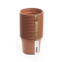 18 pots en plastique 9 cm rond rouge en filet - ROMBERG