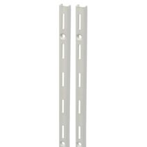 Crémaillère simple blanc en acier, h150cm, entraxe 50mm - DURALINE
