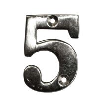 chiffre laiton chromé 51 mm  5 - NOVAP