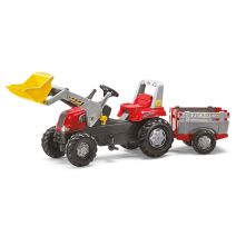 Tracteur à pédales RollyJunior RT+remorque - ROLY TOYS