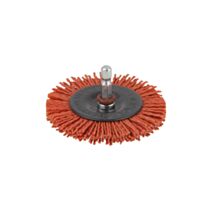 1 Brosse nylon rouge circulaire HEX Ø75x10 - WOLFCRAFT