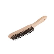 Brosse a main manche bois et fil acier
