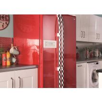 Adhésif décoratif métal damier Riffel 1.5mX0.45m
