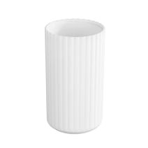 Gobelet brosse à dents Minas plastique blanc - ALLSTAR