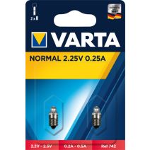 Ampoule VARTA 742 2.25v 0.25a culot à vis