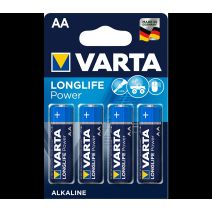 4 piles alcalines Longlife Power 4906 AA - VARTA