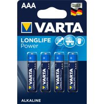 4 piles alcalines Longlife Power 4903 AAA - VARTA