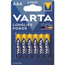 6 Piles LR03 aaa longlife power - VARTA