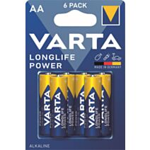 6 Piles LR06 aa longlife power - VARTA