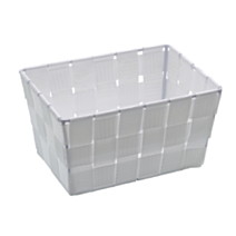 Corbeille de salle de bain Adria blanche 19x14x9 cm - WENKO