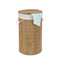 Coffre à linge bambou naturel 55L - WENKO