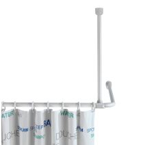Support universel barre de douche 57cm blanc