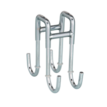 Crochet double paroi de douche acier inoxydable