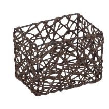 Corbeille sdb curly marron