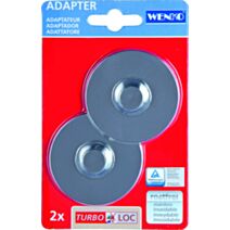 Adaptateur Turbo-Loc chromé - WENKO