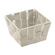 Corbeille de salle de bain Adria beige 14x14x9 cm - WENKO