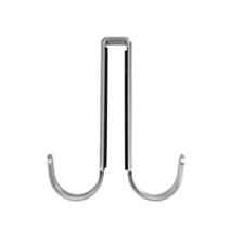 Crochet double Vieste acier inox mat