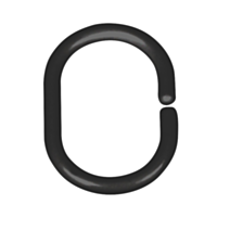 Anneaux pour rideaux 12p. petit noir