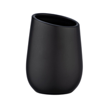 Gobelet brosse à dents Badi céramique noir - WENKO