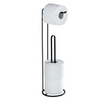 Porte papier WC sur pied acier noir - WENKO