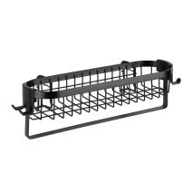 Etagère avec crochets classic plus, noir