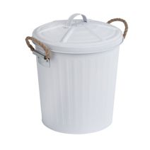 Poubelle gara blanc