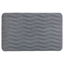 Tapis de bain memory f.50x80 cm prem. wave gris
