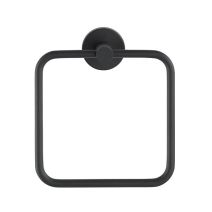Anneau Porte-serviettes Bosio inox noir mat - WENKO